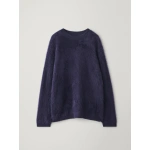 Lisa Yang Lachlan Sweater in Navy Brushed | Knitwear | Coveti