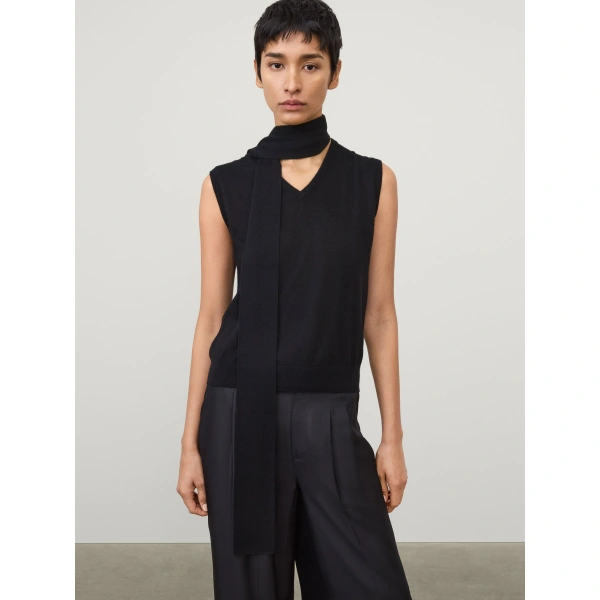 Lisa Yang Lauri Scarf Top in Black