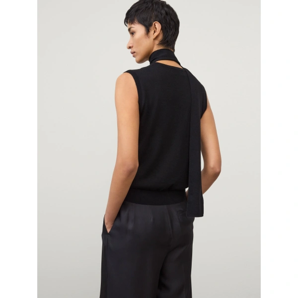 Lisa Yang Lauri Scarf Top in Black