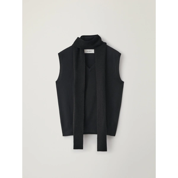 Lauri Scarf Top in Black