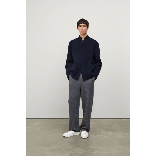 Lisa Yang Leif Cardigan Jacket in Deep Navy