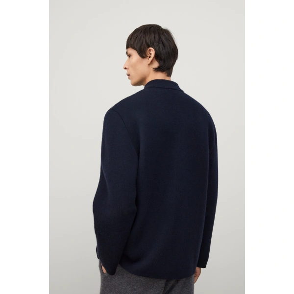 Lisa Yang Leif Cardigan Jacket in Deep Navy