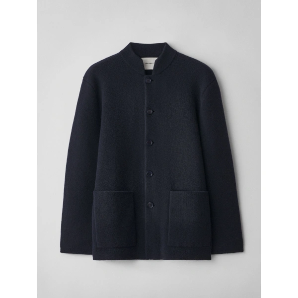 Lisa Yang Leif Cardigan Jacket in Deep Navy | Knitwear | Coveti
