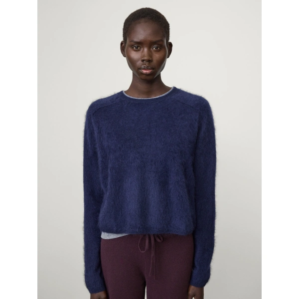 Lisa Yang Lexia Sweater in Navy Brushed