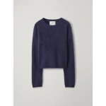 Lisa Yang Lexia Sweater in Navy Brushed | Cashmere Sweaters | Coveti