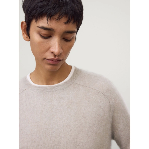 Lisa Yang Lexia Sweater in Sand Brushed