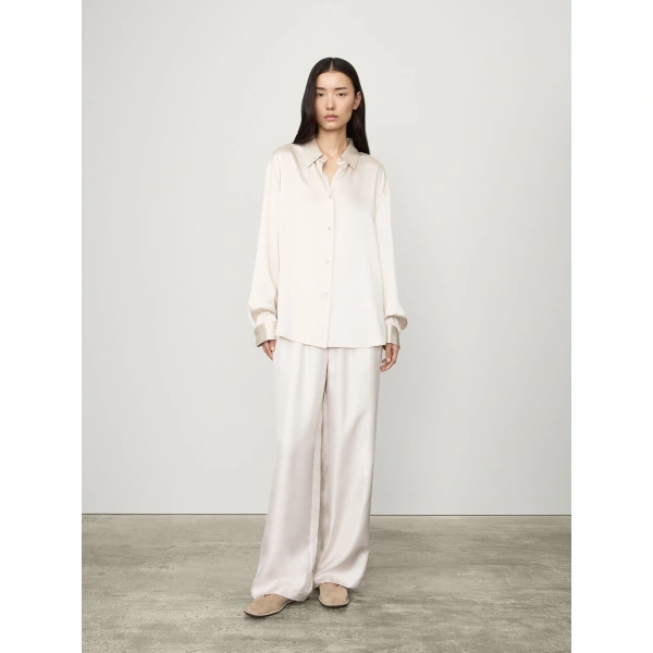 Lisa Yang Long Sleeved Button-Up Shirt in Champagne