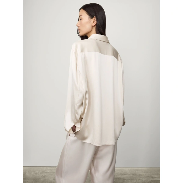 Lisa Yang Long Sleeved Button-Up Shirt in Champagne