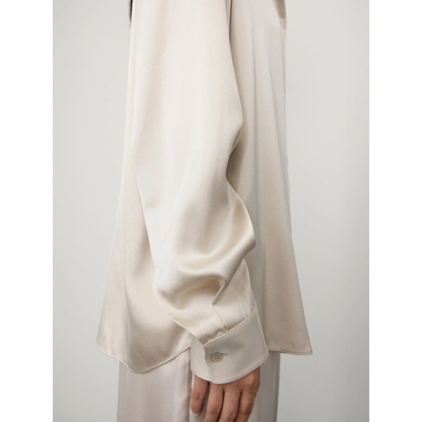Lisa Yang Long Sleeved Button-Up Shirt in Champagne