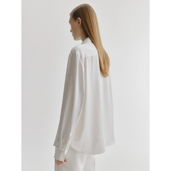 Lisa Yang Long Sleeved Button-Up Shirt in Meringue