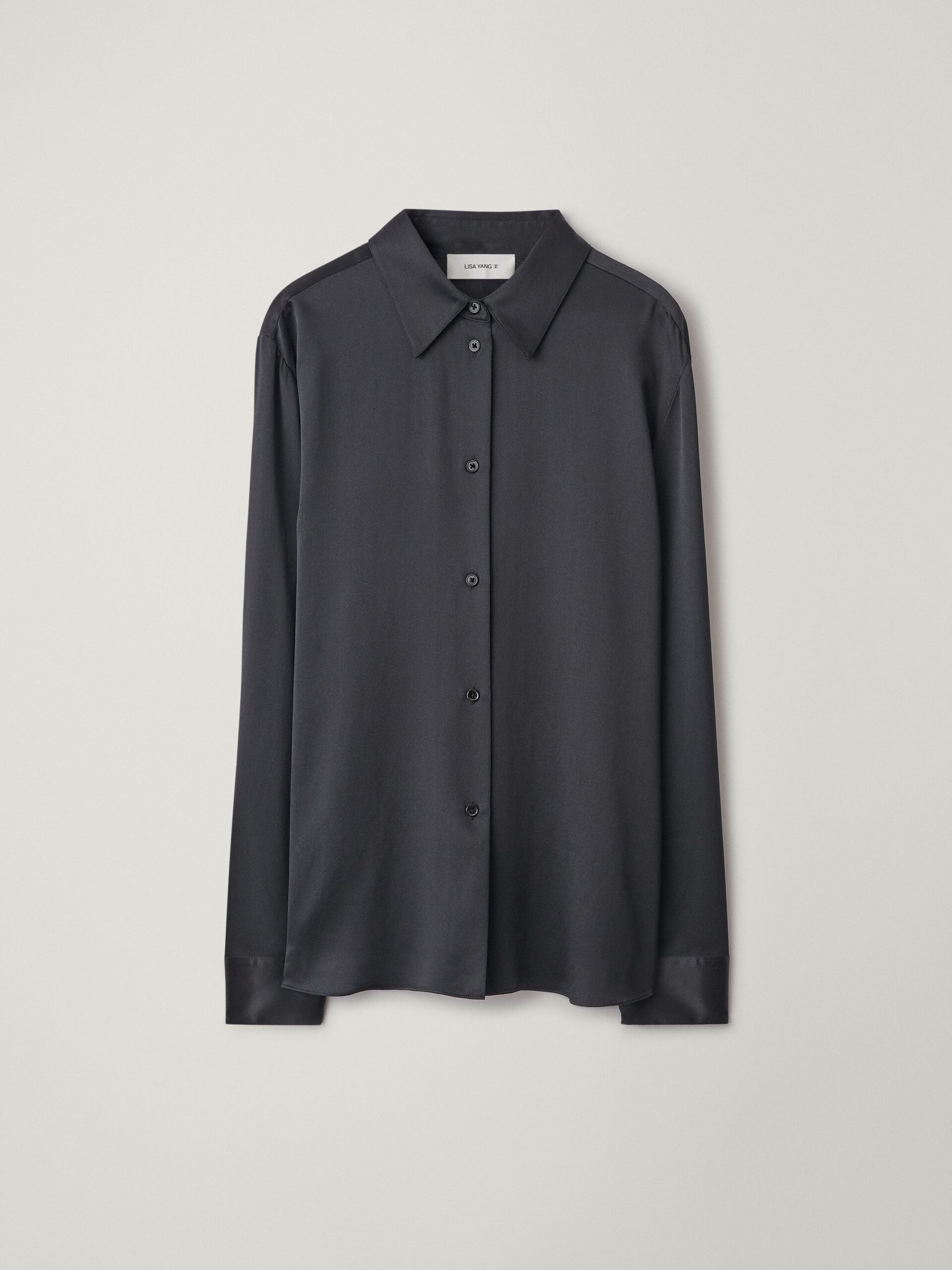 Lisa Yang Long Sleeved Button-Up Shirt in Midnight Lisa Yang Long Sleeved Button-Up Shirt in Midnight | Shirts | Coveti