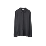 Lisa Yang Long Sleeved Button-Up Shirt in Midnight | Shirts | Coveti
