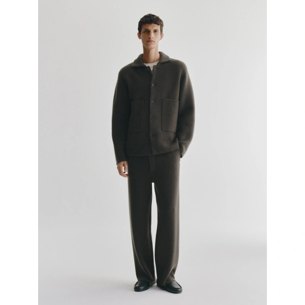 Lisa Yang Louis Cardigan Jacket in Dark Fern