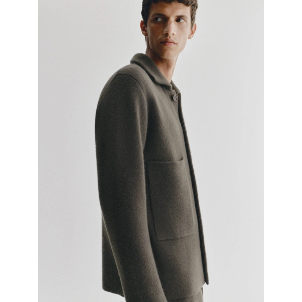 Lisa Yang Louis Cardigan Jacket in Dark Fern