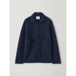 Lisa Yang Louis Cardigan Jacket in Navy | Knitwear | Coveti
