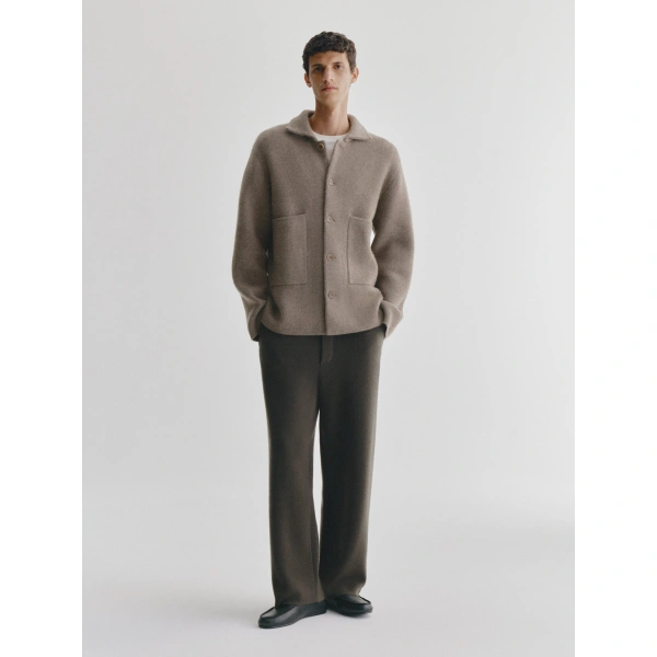 Lisa Yang Louis Cardigan Jacket in Truffle