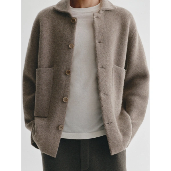 Lisa Yang Louis Cardigan Jacket in Truffle