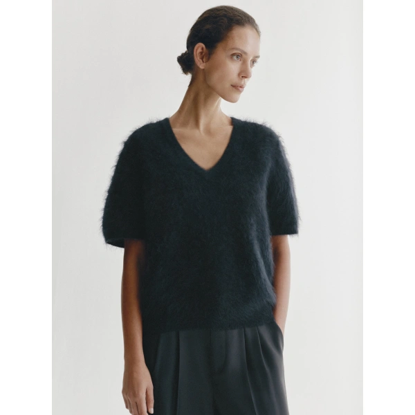Lisa Yang Lovisa T-shirt in Black Brushed