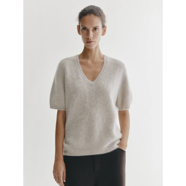 Lisa Yang Lovisa T-shirt in Sand Brushed
