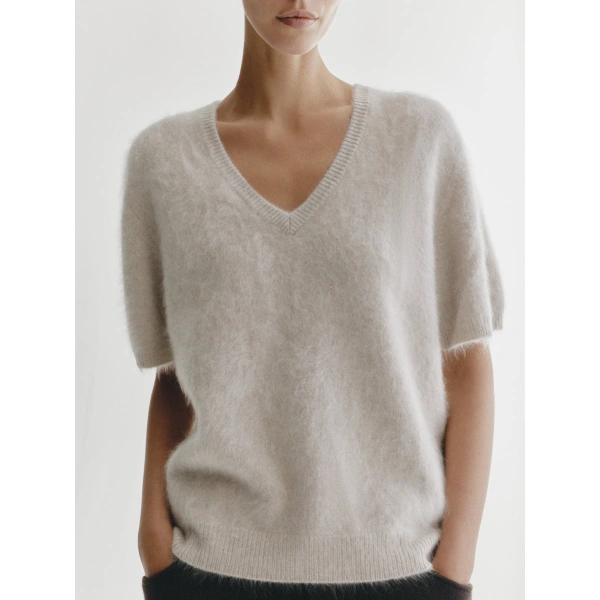 Lisa Yang Lovisa T-shirt in Sand Brushed