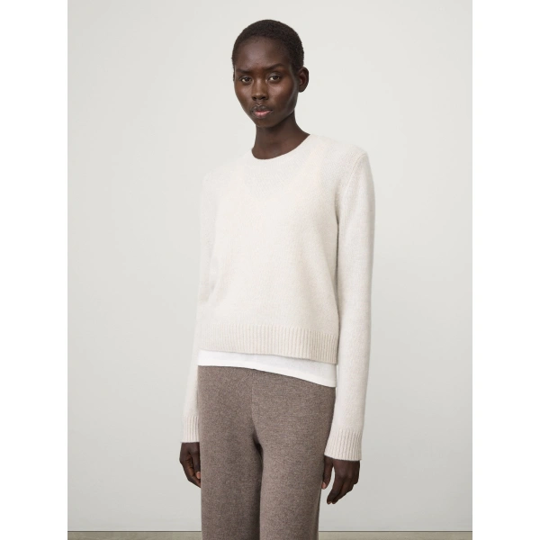 Lisa Yang Mable Sweater in Oyster
