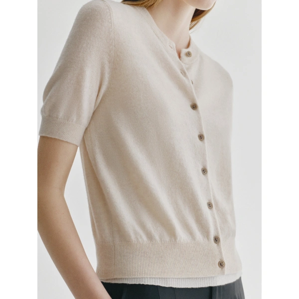 Lisa Yang Marene Cardigan in Oat