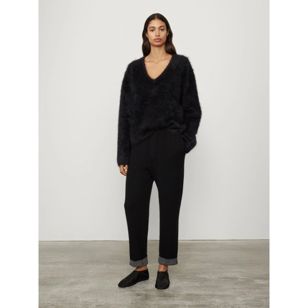 Lisa Yang Margareta Sweater in Black Brushed