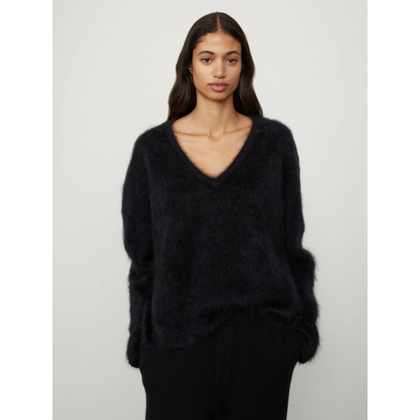 Lisa Yang Margareta Sweater in Black Brushed