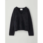 Lisa Yang Margareta Sweater in Black Brushed | Cashmere Sweaters | Coveti