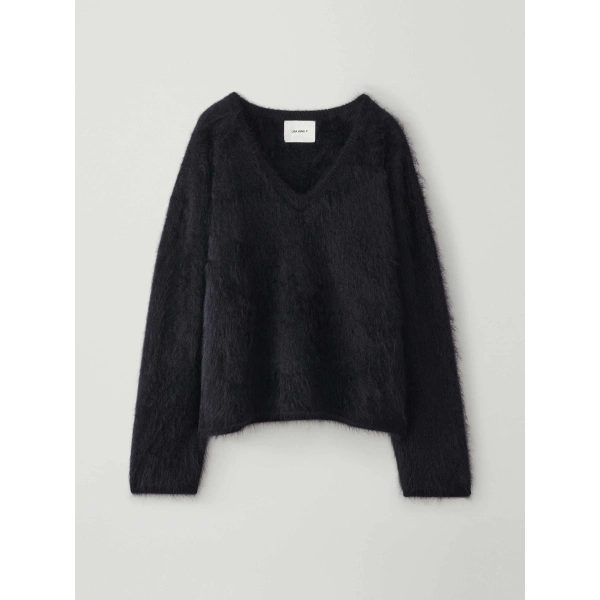 Margareta Sweater in Black Brushed