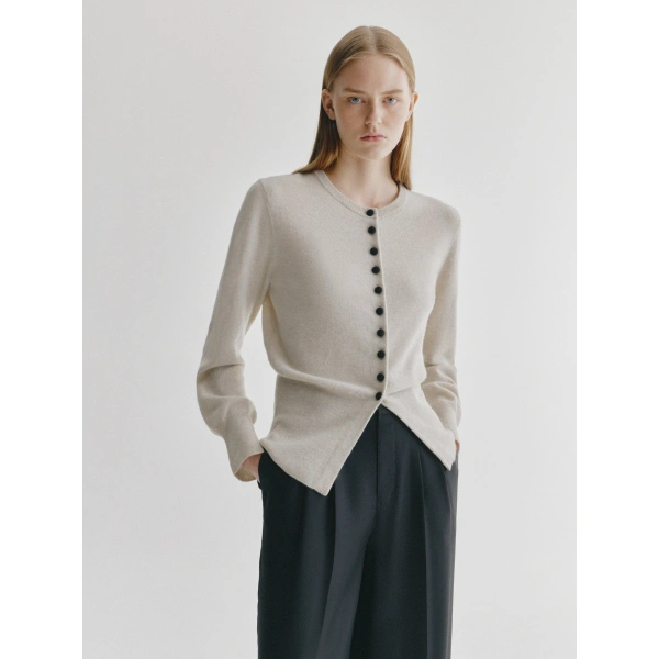 Lisa Yang Maven Cardigan in Oyster