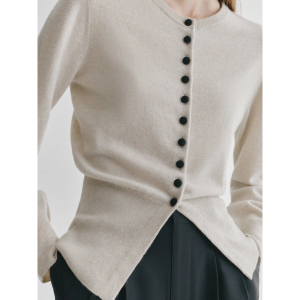 Lisa Yang Maven Cardigan in Oyster