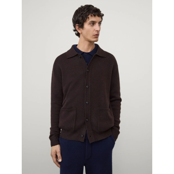 Lisa Yang Maximilian Cardigan in Dark Oak