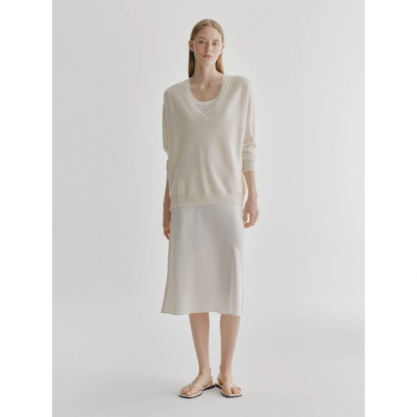 Lisa Yang Midi Skirt in Meringue