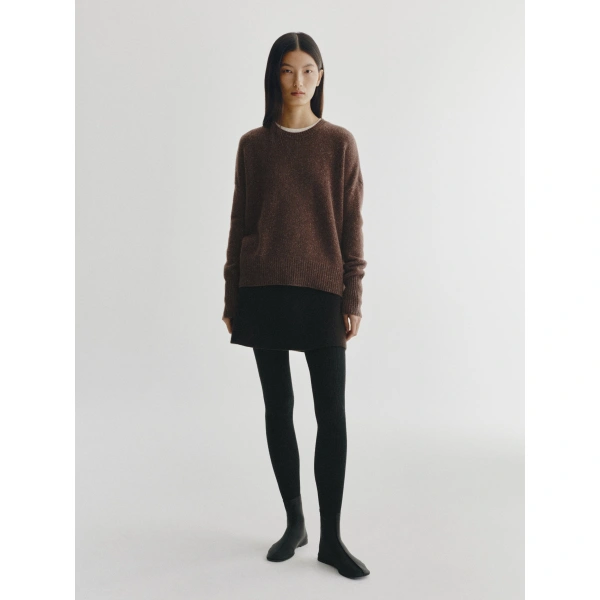 Lisa Yang Milica Sweater in Dark Cocoa