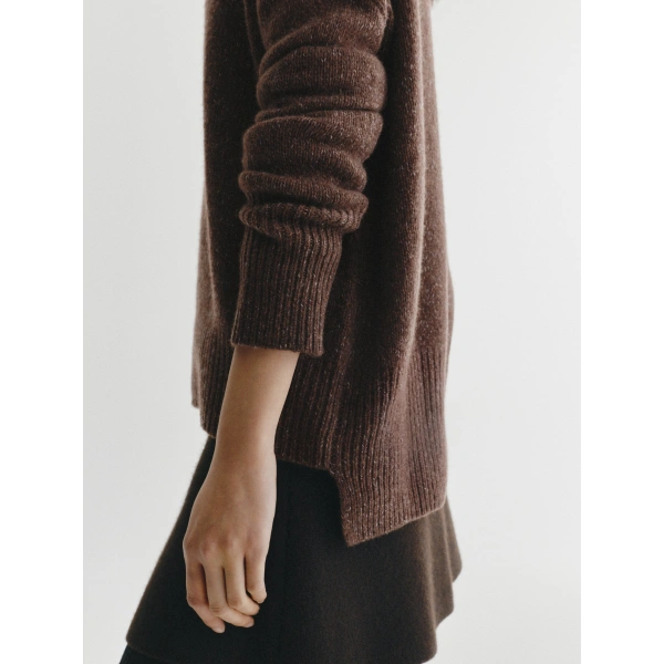 Lisa Yang Milica Sweater in Dark Cocoa