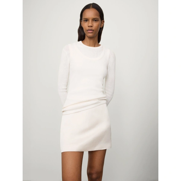 Lisa Yang Mini Skirt in Champagne