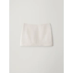 Lisa Yang Mini Skirt in Champagne | Mini Skirts | Coveti