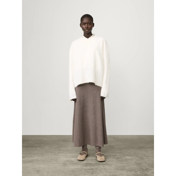 Lisa Yang Natalia Sweater in Cream Brushed
