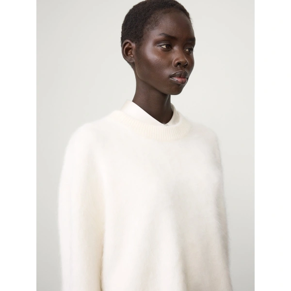 Lisa Yang Natalia Sweater in Cream Brushed