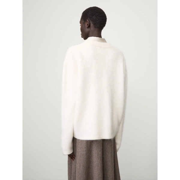 Lisa Yang Natalia Sweater in Cream Brushed