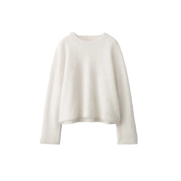 Natalia Sweater in Cream Brushed