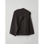 Lisa Yang Nessa Wrap Cardigan Jacket in Dark Oak | Cardigans | Coveti