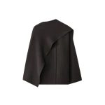 Lisa Yang Nessa Wrap Cardigan Jacket in Dark Oak | Cardigans | Coveti