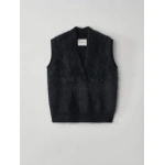 Lisa Yang Norell Top in Black Brushed | Sleeveless & Tank Tops | Coveti