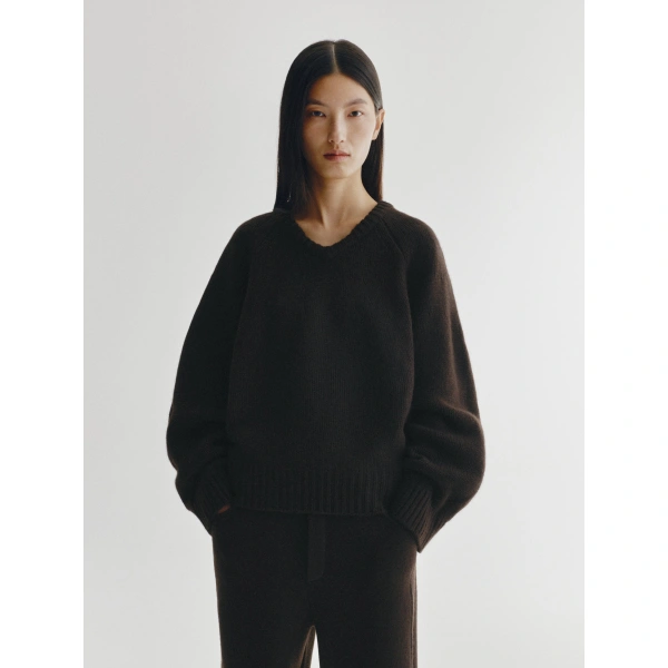 Lisa Yang Oia Sweater in Dark Oak
