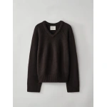 Lisa Yang Oia Sweater in Dark Oak | Cashmere Sweaters | Coveti