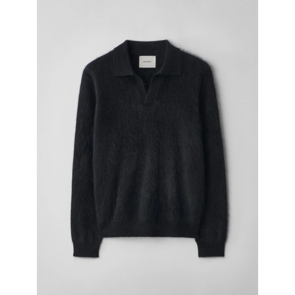 Lisa Yang Omar Sweater in Black Brushed | Knitwear | Coveti