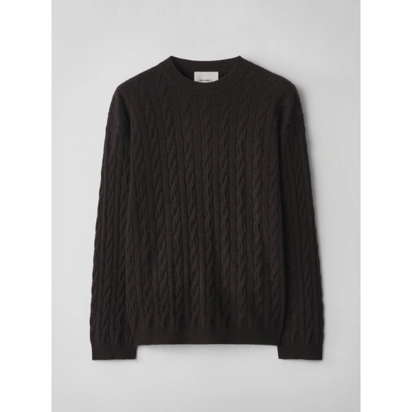 Lisa Yang Oskar Sweater in Dark Oak | Knitwear | Coveti