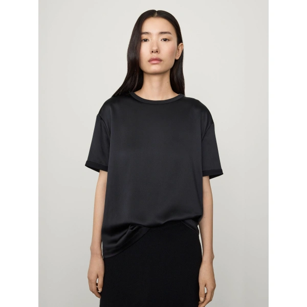 Lisa Yang Round Neck T-Shirt in Midnight